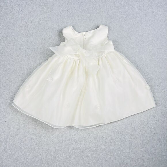 Cinderella Baby Dress 18M White Floral Embroidered Organza Special Occasion Gown - Picture 2 of 14